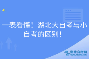 一表看懂！湖北大自考与小自考的区别！