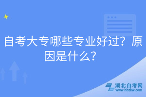 自考大专哪些专业好过？原因是什么？