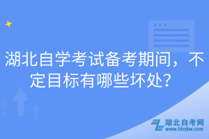 湖北自学考试备考期间，不定目标有哪些坏处？