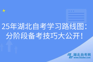 25年湖北自考学习路线图：分阶段备考技巧大公开！