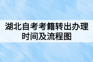 湖北自考考籍转出办理时间及流程图