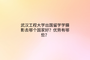 武汉工程大学出国留学学摄影去哪个国家好？优势有哪些？