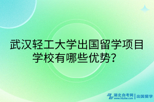 武汉轻工大学出国留学项目学校有哪些优势？