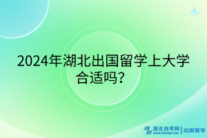 2024年湖北出国留学上大学合适吗？