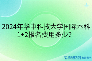 2024年华中科技大学国际本科1+2报名费用多少？