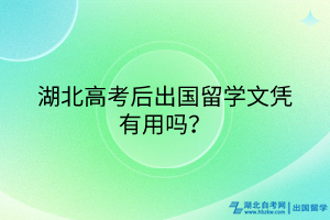 湖北高考后出国留学文凭有用吗？