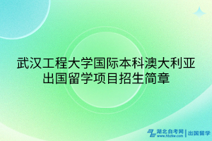 武汉工程大学国际本科澳大利亚出国留学项目招生简章