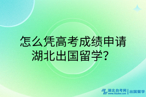 怎么凭高考成绩申请湖北出国留学？