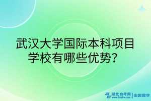 武汉大学国际本科项目学校有哪些优势？