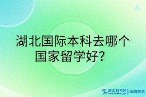 湖北国际本科去哪个国家留学好？