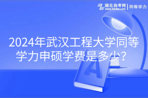 2024年武汉工程大学同等学力申硕学费是多少？