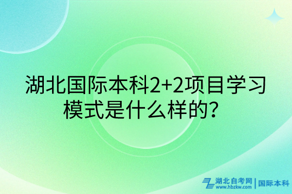 湖北国际本科2+2项目学习模式是什么样的？