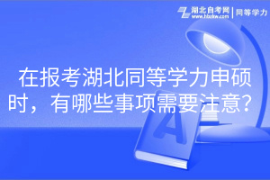 在报考湖北同等学力申硕时，有哪些事项需要注意？