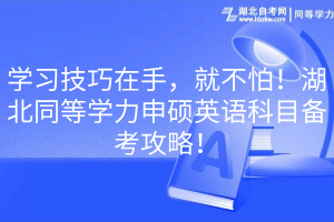 学习技巧在手，就不怕！湖北同等学力申硕英语科目备考攻略！(1)