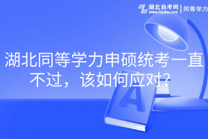 湖北同等学力申硕统考一直不过，该如何应对？