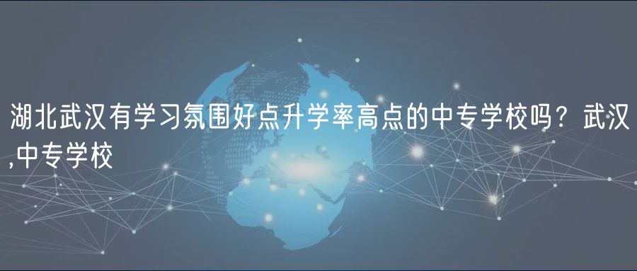 湖北武汉有学习氛围好点升学率高点的中专学校吗？武汉,中专学校