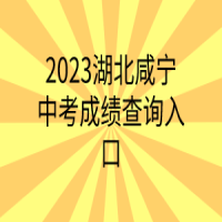 2023湖北咸宁中考成绩查询入口