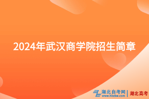 2024年武汉商学院招生简章