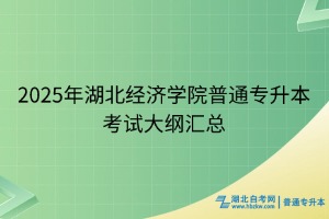 2025年湖北经济学院普通专升本考试大纲汇总