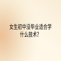 女生初中没毕业适合学什么技术？