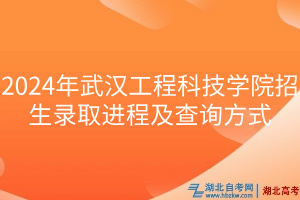 2024年武汉工程科技学院招生录取进程及查询方式