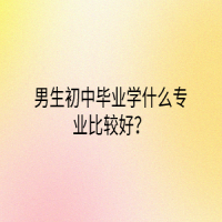 男生初中毕业学什么专业比较好？