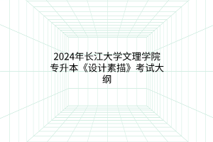 2024年长江大学文理学院专升本《设计素描》考试大纲