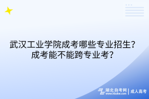 武汉工业学院成考哪些专业招生？成考能不能跨专业考？