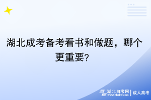 湖北成考备考看书和做题，哪个更重要？