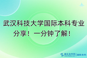 武汉科技大学国际本科专业分享！一分钟了解！