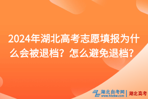 2024年湖北高考志愿填报为什么会被退档？怎么避免退档？