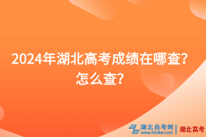 2024年湖北高考成绩在哪查？怎么查？