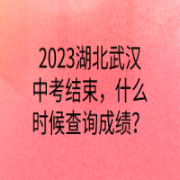 2023湖北武汉中考结束，什么时候查询成绩？