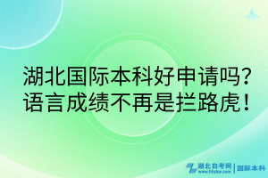 湖北国际本科好申请吗？语言成绩不再是拦路虎！