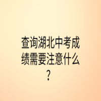 查询湖北中考成绩需要注意什么？