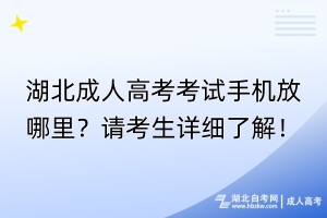 湖北成人高考考试手机放哪里？请考生详细了解！