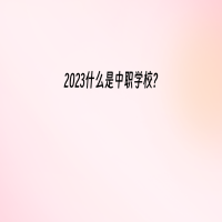 2023什么是中职学校?