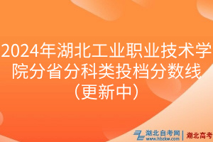 2024年湖北工业职业技术学院分省分科类投档分数线（更新中）