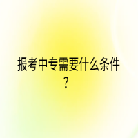 报考中专需要什么条件？