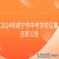 2024年咸宁市中考学校征集志愿公告