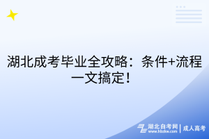 湖北成考毕业全攻略：条件+流程一文搞定！