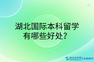 湖北国际本科留学有哪些好处？