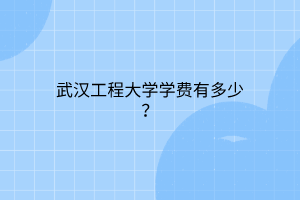 武汉工程大学学费有多少？