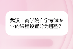 武汉工商学院自学考试专业的课程设置分为哪些？