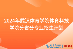 2024年武汉体育学院体育科技学院分省分专业招生计划