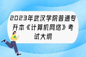 2023年武汉学院普通专升本《计算机网络》考试大纲