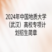 2024年中国地质大学（武汉）高校专项计划招生简章