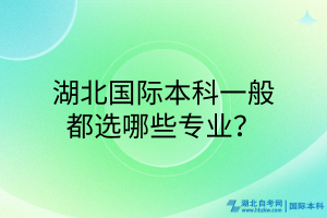 湖北国际本科一般都选哪些专业？