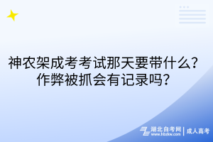 神农架成人高考考试那天要带什么？作弊被抓会有记录吗？