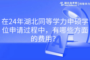 24年湖北同等学力申硕学位申请过程中，有哪些方面的费用？